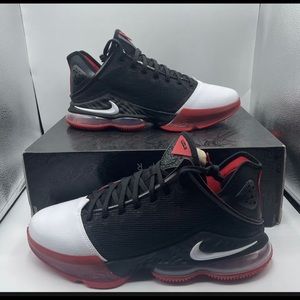 Nike Lebron XIX 19 Low Bred Black University Red NEW Men’s Shoes DH1270-001.